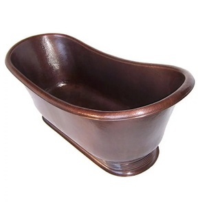Baignoire en cuivre de haute qualité au design vintage, finition antique, fabrication artisanale de luxe pour la maison, les hôtels, les restaurants - LA COLLECTION QUALITÉ - Product Image 2