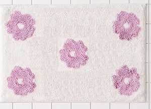 Alfombrilla de baño de microfibra con flores de lujo personalizada, antideslizante, lavable para baños de hotel, duchas caseras, alfombrilla de baño de algodón, características absorbentes - Product Image 2