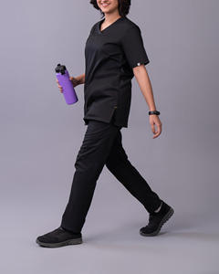 Mono Quirúrgico Personalizado con Logotipo, Cuello en V, Elástico en 4 Direcciones, para Hospital, Uniforme de Enfermería para Hombres y Mujeres, Poliéster y Spandex, Verano - Product Image 4