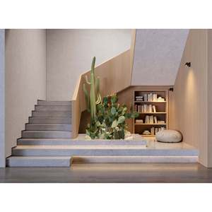 กระเบื้องพอร์ซเลนลายคอนกรีตแผ่นใหญ่กันน้ำ ยี่ห้อ Unionstone ดีไซน์ทันสมัย สำหรับตกแต่งผนังภายในห้องนั่งเล่น - Product Image 6