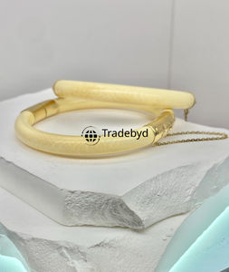 Brazalete de Diseño con Incrustaciones de Hueso, Joyería Unisex Elegante, Engaste de Bisel de Primera Calidad, Regalo para Ocasiones Especiales, para Comercio Minorista de Moda - Product Image 5