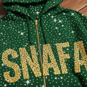 Survêtement pour homme en strass de haute qualité, design respirant, vêtements de sport personnalisés, manches longues, survêtements en strass pour homme - Product Image 3