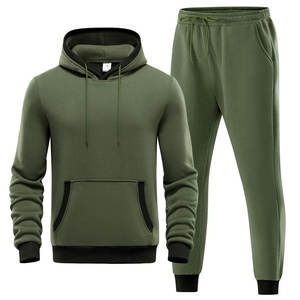 Ensemble d'entraînement pour hommes vente en gros de survêtements de sport pour hommes en coton OEM ensemble Active Wear à capuche et jogger - Product Image 1