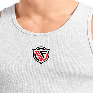 Camiseta sin mangas de algodón 100% sin mangas para hombre con logotipo personalizado para Fitness, correr, gimnasio, camiseta sin mangas para hombre, técnica de lavado de poliéster/LICRA - Product Image 2