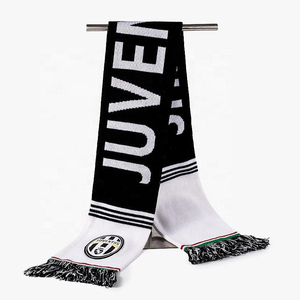 Custom <b>Winter</b> Knitted 100% Cotton Long Eco-Friendly Lightweight Football Fan <b>Scarf</b> Embroidered Logo for Soccer Team Club Sports - Product Image 2