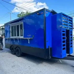 Fritadeira elétrica de melhor qualidade, caminhões de fast food, trailer de comida móvel de rua com equipamentos completos de cozinha