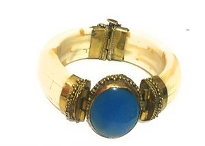 Brazalete Abrible de Latón Hecho a Mano de Lujo con Incrustaciones de Hueso, Joyería con Forma de Ancla, Estilo Clásico, Tamaño Personalizable, Regalo para Mujer - Product Image 4