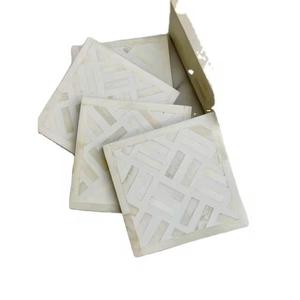 Posavasos de resina de hueso de la mejor calidad con logotipo personalizado e incrustaciones de hueso, forma cuadrada, juego de posavasos de Color blanco y verde con soporte, Decoración de mesa usada - Product Image 3