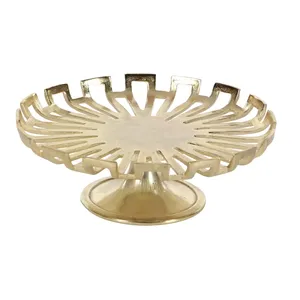 Bol en métal moderne fait à la main, pièce maîtresse décorative pour les tables de banquet, bol plaqué sûr, Zahid Exports, grand grossiste, sûr - Product Image 1