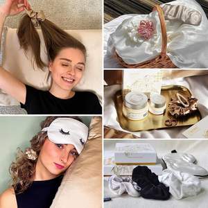 Suave logotipo personalizado elástico 100% seda lazos para el cabello accesorios para el cabello para mujeres OEM Scrunchy lazo para el cabello hecho en Vietnam - Product Image 6