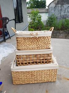 PRODUIT ARTISANAL CHAUD / Plateau en jacinthe d'eau, panier, solution de rangement polyvalente, produit tendance avec devis direct d'usine - Product Image 6