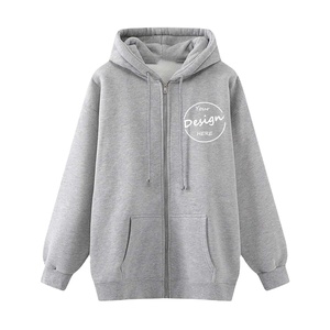 Vente en gros de sweats à capuche 100% coton éponge française surdimensionnés unis pour hommes et femmes - Product Image 2