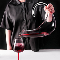 Carafe à vin rouge en verre de haute qualité - Faite à la main, écologique, capacité de 1500 ml, design moderne, option de logo personnalisé pour les entreprises