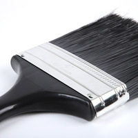 Pinceau plat de 1,5 pouce pour peinture murale, en poils de porc mélangés, manche ergonomique en plastique, robuste, pour bricolage industriel, teinture du bois, vernis, laque