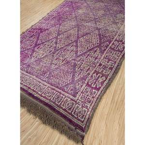 Tapis en laine noués à la main Nuray, motif géométrique rose et violet, pour la décoration de la maison, du salon ou de la voiture, taille 9x12 - Pae-4516 - Product Image 2