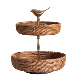 Support de gâteau en osier naturel de vente chaude pour organiser des étagères petit article de stockage de service produit standard supérieur biodégradable - Product Image 1