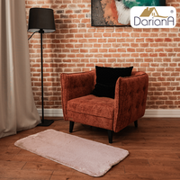 Tapis en fausse fourrure rose moderne en tweed, fabriqué à la machine, doux, moelleux, antidérapant, décoratif, 60x120 cm, certifié OEKO-TEX, DarianA