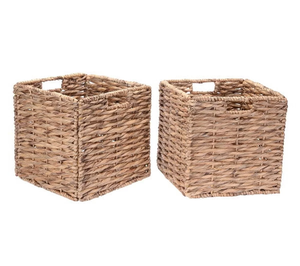 Handwoven Vintage Style Water Hyacinth Storage <b>Basket</b> Flexible & Sustainable <b>Foldable</b> Design for Home Organization - Product Image 3