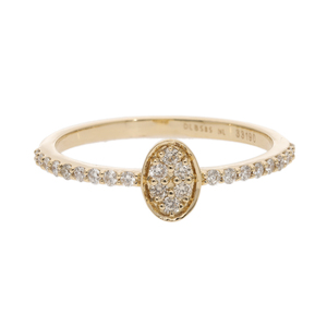 แหวนเพชรประดับสีทอง14K สุดหรูประดับเพชรธรรมชาติทรงรีหรูหราในชีวิตประจำวัน - Product Image 1