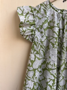 Top con estampado de bloques a mano Top de algodón de verano Blusa de algodón hecha a mano para mujer - Product Image 2