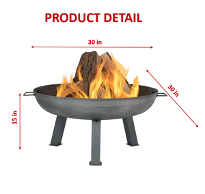 Portable Iron Steel <b>Fire</b> <b>Pit</b> Outdoor Wood Burning Bowl BBQ Grill Foldable Campfire Stove for <b>Camping</b> Garden Patio Heating - Product Image 2