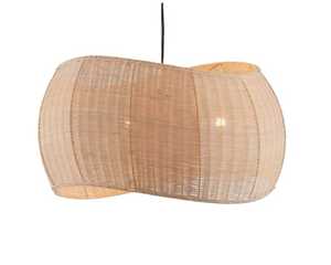 Lampe à suspension élégante en bambou légère inspirée de la nature pour intérieurs modernes avec des tons naturels faits à la main - Product Image 2