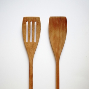 ชุดเซิร์ฟสลัดไม้2ชิ้นทำจากไม้2ชิ้นทำมือไม่เหมือนใคร - Product Image 4