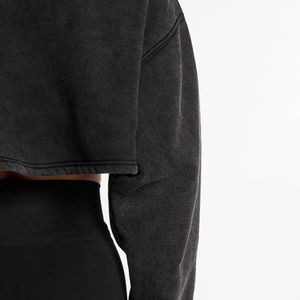 Sudaderas con capucha recortadas Streetwear Sudaderas con capucha Mujer OEM/ODM Proveedor de ropa personalizada Sudadera de mujer Ropa de invierno Sudaderas con capucha cortas para mujer - Product Image 4