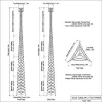 Torre de Telecomunicaciones Autoportante de 3 Patas, de Acero Tubular Galvanizado en Caliente, de 15 m, con Sistema de Antenas de Microondas para 4G/5G, con una Vida Útil de Más de 50 Años