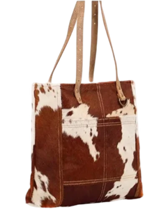 Sac fourre-tout unisexe en cuir de vachette écologique, fait main, style bohème, imprimés animaliers, fermeture éclair, bandoulière, quotidien, hiver, été, printemps - Product Image 1