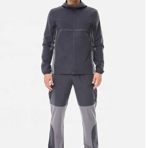 Chaqueta Deportiva Impermeable de Invierno con Capucha, Informal, de Poliéster/Algodón Arrugado, Cortavientos, con Forro de Malla, Cordón Ajustable, para Hombre - Product Image 4