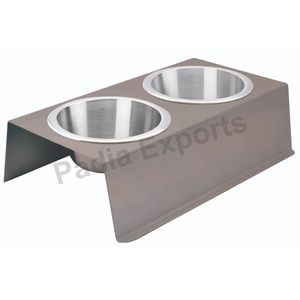 Wooden <b>Stand</b> Pet <b>Bowl</b> Eco-Friendly Stainless Steel Pet <b>Bowl</b> Solid Design for Cats and <b>Dogs</b> - Product Image 1