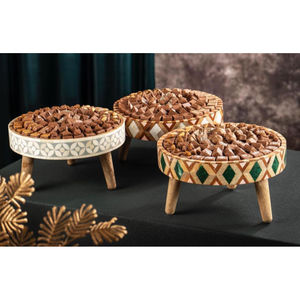 Bol de service rond en métal personnalisé pour bonbons au chocolat pour les fêtes d'anniversaire et toute occasion bol de service décoratif au chocolat - Product Image 1