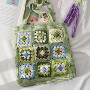 Custom Vintage Fashion Lady Crochet Flower Winter Shoulder Bag Casual Open Closure Handmade Cotton Strap Lining Thermal All - Product Image 3