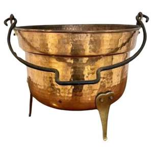 Vintage Copper <b>Coal</b> Bucket with a Patina Effect and Sturdy Construction & Ideal for Organizing <b>Coal</b> at Very Cheap Cost - Product Image 5