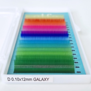 ขนตาปลอมสี ELFA-COLORED แบบโค้ง CC/DD สไตล์เวียดนาม คลาสสิค ถาดขนตาสำเร็จรูป วัสดุใยสังเคราะห์ ทำด้วยมือ สีเข้ม - Product Image 1