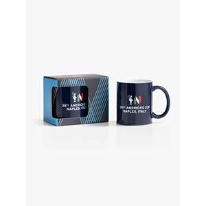 Tazza in Ceramica Blu Navy 200ml Stile America's Cup, Lavabile in Lavastoviglie e Utilizzabile nel Microonde, per Caffetterie, Occasioni Autunnali, Design Scandinavo - Product Image 1