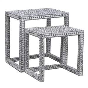 MEUBLES EN INCRÉATION D'OS Design moderne Armoire en os véritable avec 7 tiroirs pour salon cabine en incrustation d'os RÉALITÉ FAIT À LA MAIN - Product Image 1