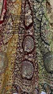 Lehenga Choli nupcial en varios colores Kali Combinación con dos dupatta - Product Image 5