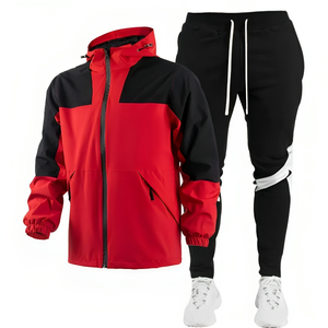 Logo personnalisé bleu de Noël élégant polaire survêtement taille Zip hiver motif solide avec lacets de cou extensibles - Product Image 4