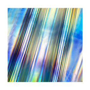 Cuir PU holographique arc-en-ciel brillant, feuilles de similicuir gravables au laser avec adhésif - Product Image 5