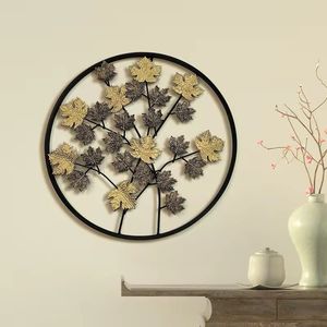 Décoration intérieure classique moderne Feuille de lotus en fer antique Art mural Nouveau design avec base en plomb pour la saison quotidienne - Product Image 3
