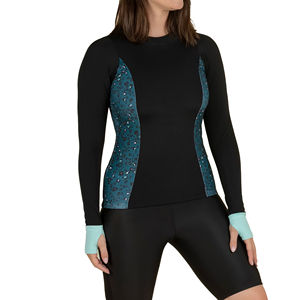 Long Sleeve Digital Print UPF50 <b>Women's</b> Rash Guard <b>Swim</b> <b>Shirt</b> Eco-Friendly Quick Dry Breathable - Product Image 3