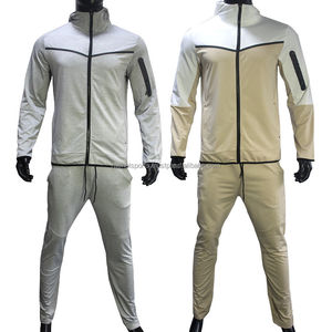 Fábrica de diseño personalizado hombres sudadera moda deporte desgaste chándal Jogger sudaderas con capucha conjunto de algodón liso chándales - Product Image 1