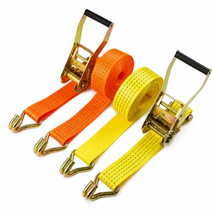 <b>Cargo</b> Lashing Abrasion Resistant Ratchet Tie Down Strap Polyester 50mm 5000kg Hook for Truck Transport Factory Supply - Product Image 1