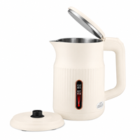 Bouilloire électrique en acier inoxydable 304 à double paroi de qualité supérieure, 1,8 L, ébullition rapide, arrêt automatique, maintien au chaud, pour la maison et le bureau