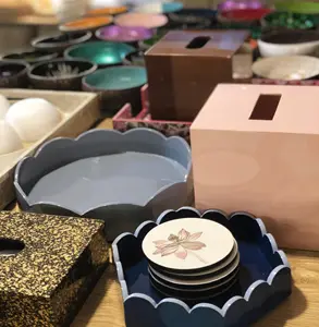 Bandeja de Lacquerware para artículos, bandejas decorativas de joyería, de lujo, personalizadas, para tocador, mesa y encimera, hechas a mano, vietnam