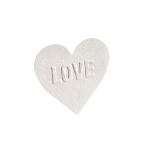 Heart Shape Love Embossed Paper Label Gift <b>Craft</b> <b>Sticker</b> White Textured Design - Product Image 1