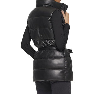 Manteau matelassé en similicuir pour femme Ronney, élégant, chaud, avec fermeture éclair, col montant et vêtements d'extérieur tendance pour l'hiver - Product Image 4