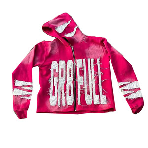 Chándal con Capucha Personalizado para Hombre, con Parches Desgastados, Transpirable, de Invierno, Ropa Deportiva de Alta Calidad - Product Image 3